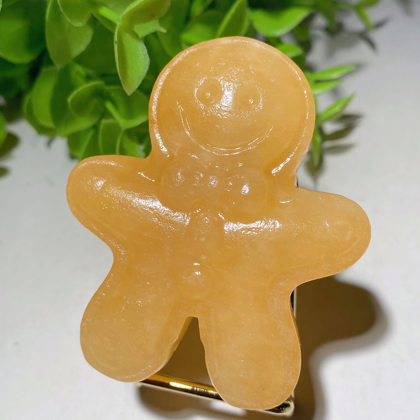 2.35" Mixed Crystal The Gingerbread Man Carvings Crystal Healing Bulk Wholesale