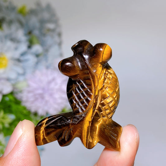 1.8" Drilled Crystal Golden Fish Pendant Crystal Healing Bulk Wholesale