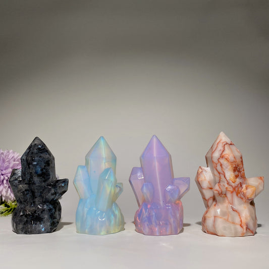 3.1" Mixed Crystal Clusters Shape Carvings Crystal Healing Bulk Wholesale
