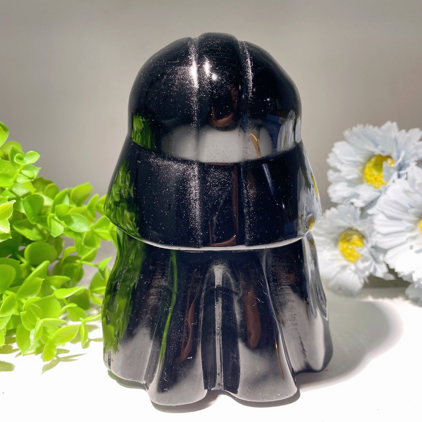 5.6" Black Obsidian Darth Vader Carvings Crystal Healing Bulk Wholesale