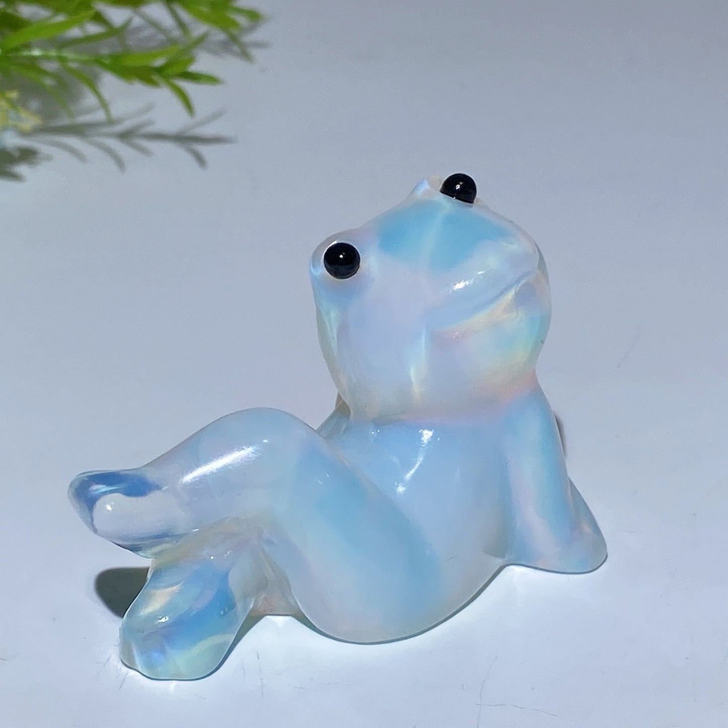 2.4" Crystal Cross Legs Frog Carving Crystal Healing Bulk Wholesale