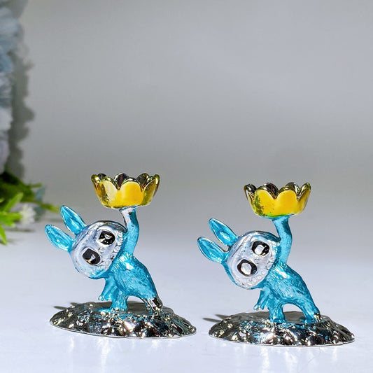 4cm Metal Labubu Stand Crystal Healing Bulk Wholesale