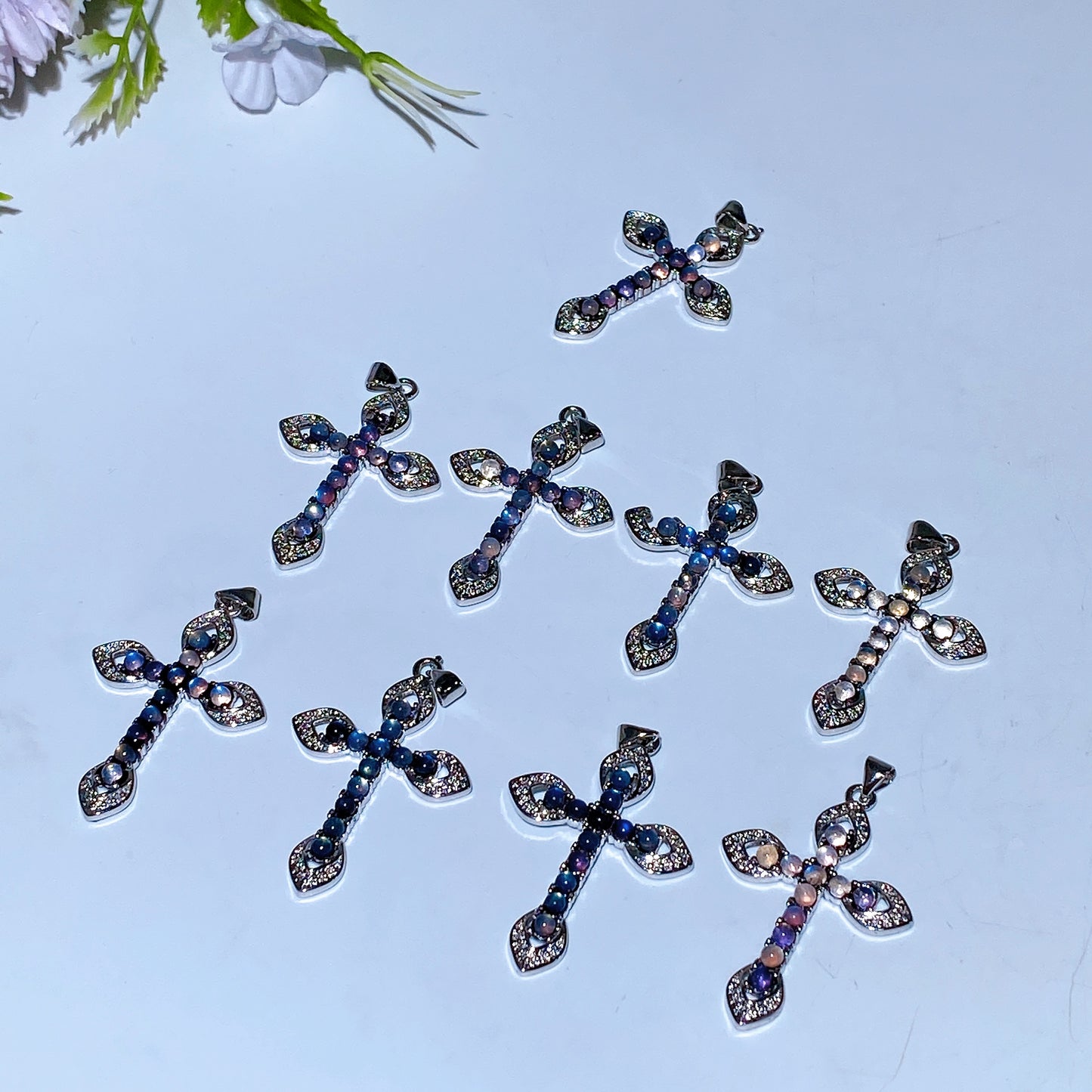 Labradorite Cross Pendant Crystal Healing Bulk Wholesale