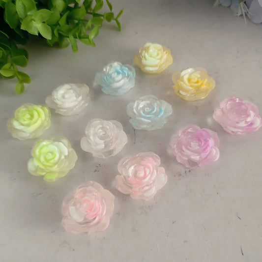 2pcs Resin Luminous Rose Flower Crystal Healing Bulk Wholesale
