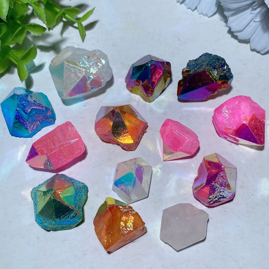 Mini Aura Coating Crystal Points Bag Crystal Healing Bulk Wholesale