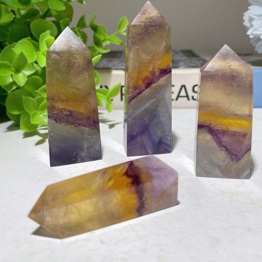 2.3"-3.3" Yellow Fluorite Points Crystal Healing Bulk Wholesale
