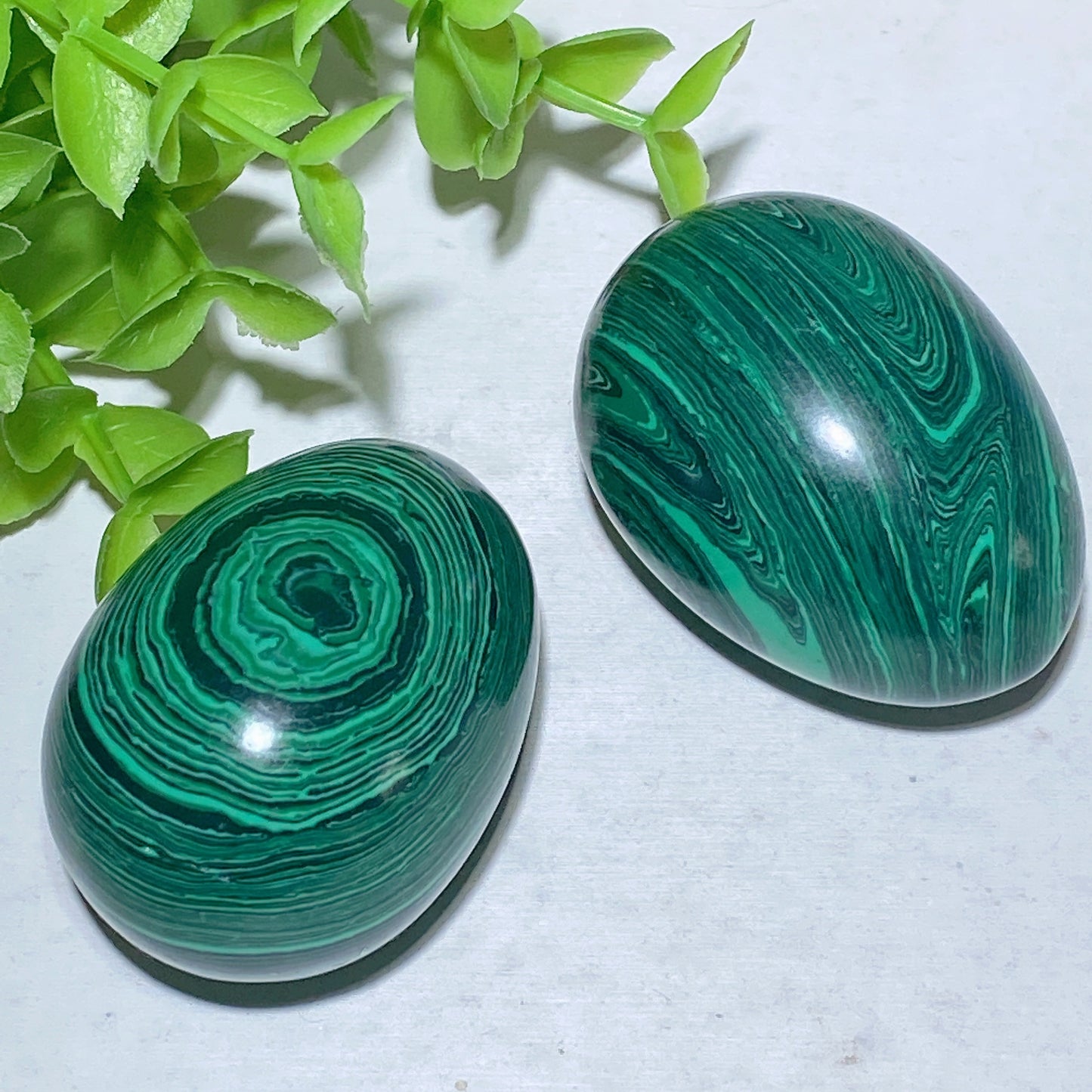 50mm Man-made Malachite Egg Carvings Crystal Healing Bulk Wholesale