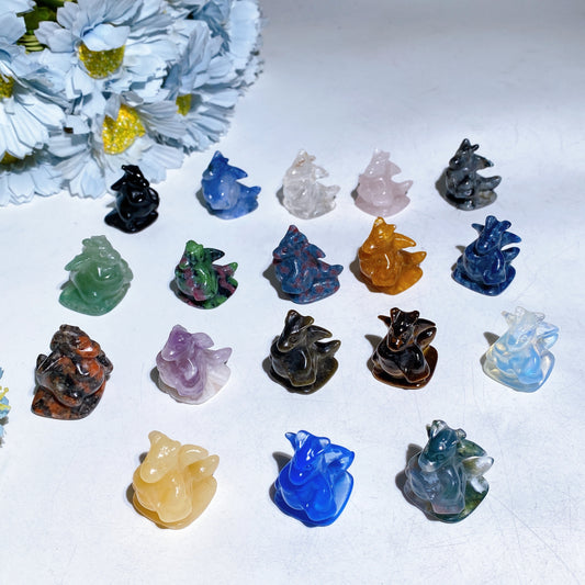 1.2" Mini Crystal Dragonite Pokemon Carving Crystal Healing Bulk Wholesale