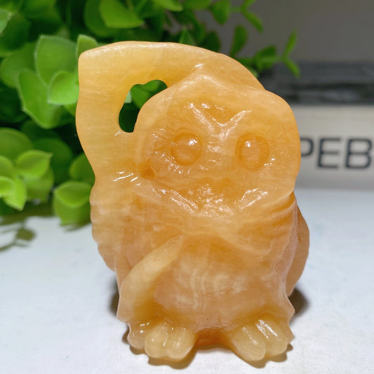 2.3" Mixed Crystal The Death Owl Carvings Crystal Healing Bulk Wholesale