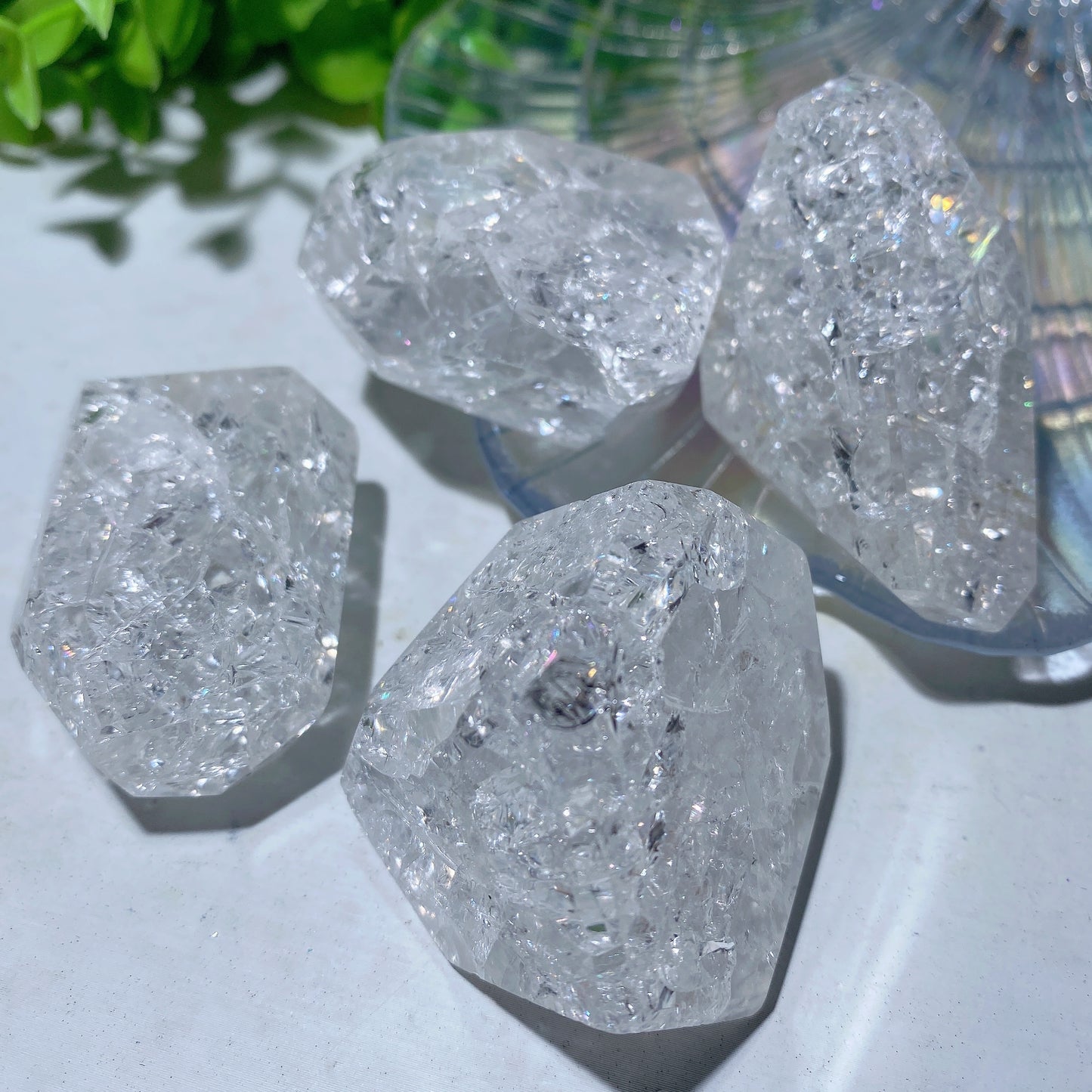 1.5-2.0" Crack Clear Quartz Chunks Crystal Healing Bulk Wholesale