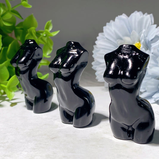 2.0" Black Obsidian Model Carving Crystal Healing Bulk Wholesale