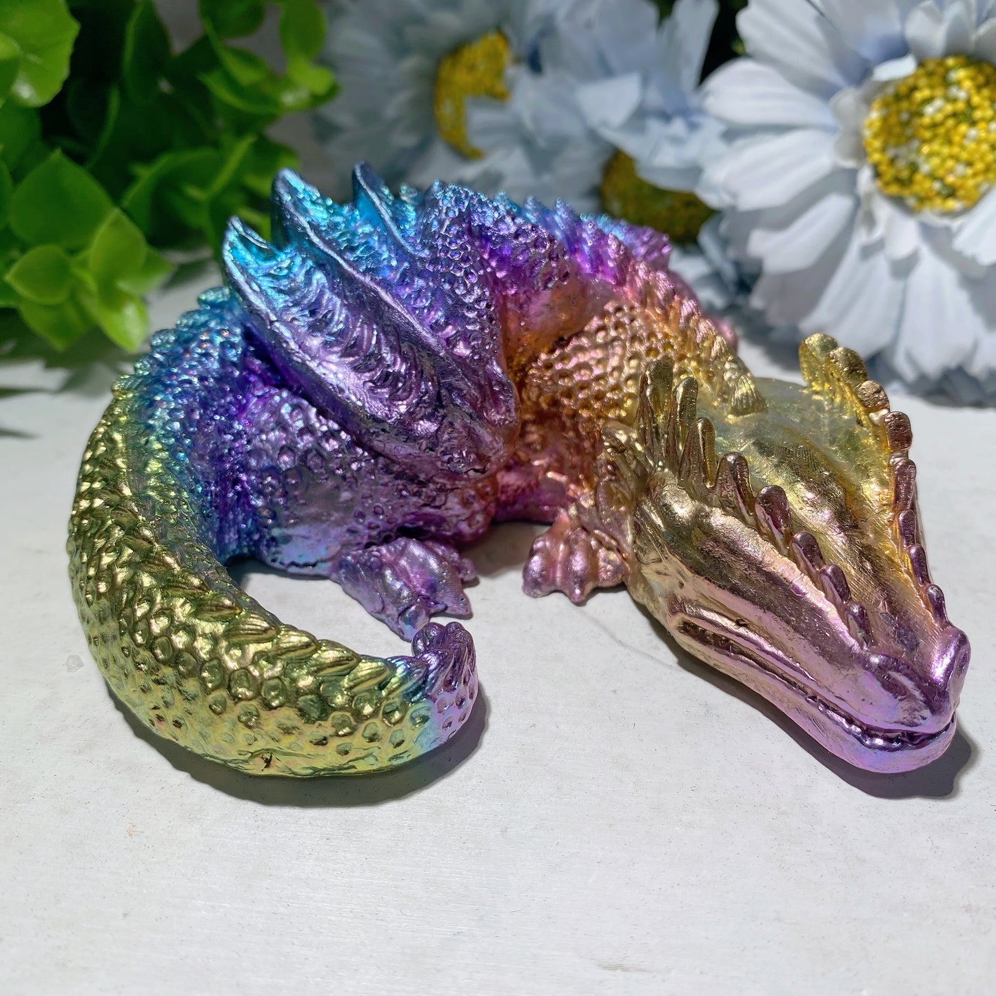 3.8" Bismuth Dragon Carvings Crystal Healing Bulk Wholesale