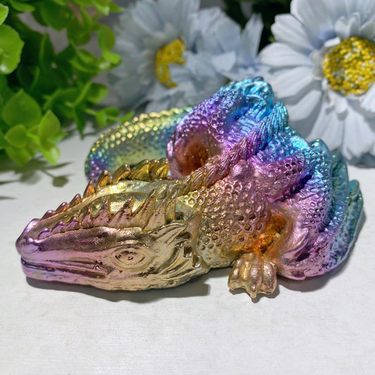 3.8" Bismuth Dragon Carvings Crystal Healing Bulk Wholesale