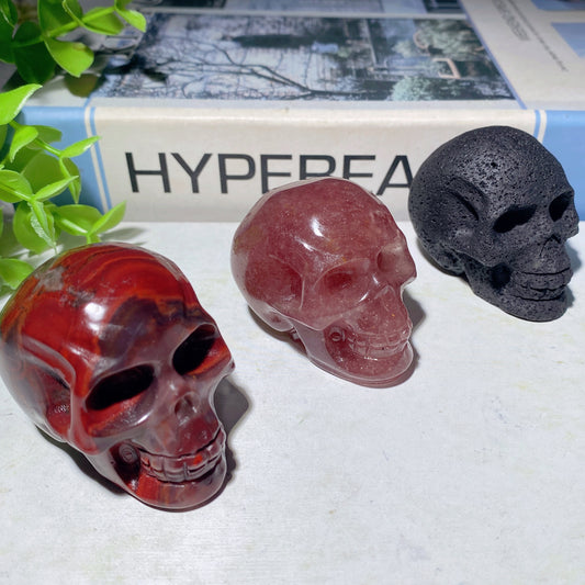 2.0" Mixed Crystal Skull Carvings Crystal Healing Bulk Wholesale