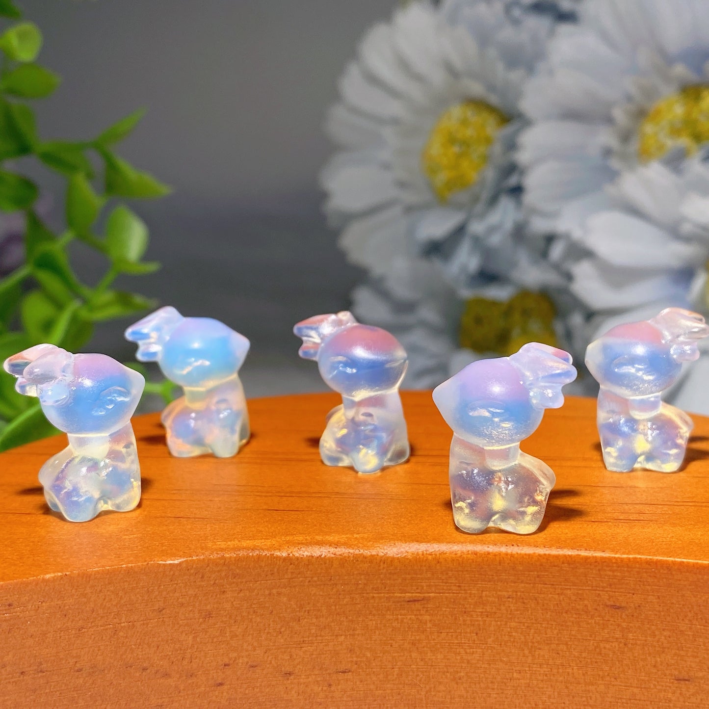 20mm Mini Opalite Christmas Series Carvings for Jewelry DIY Crystal Healing Bulk Wholesale