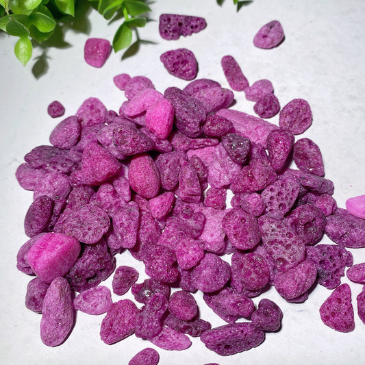10-20mm Honeycomb Ruby Clacite Chips Bag Crystal Healing Bulk Wholesale