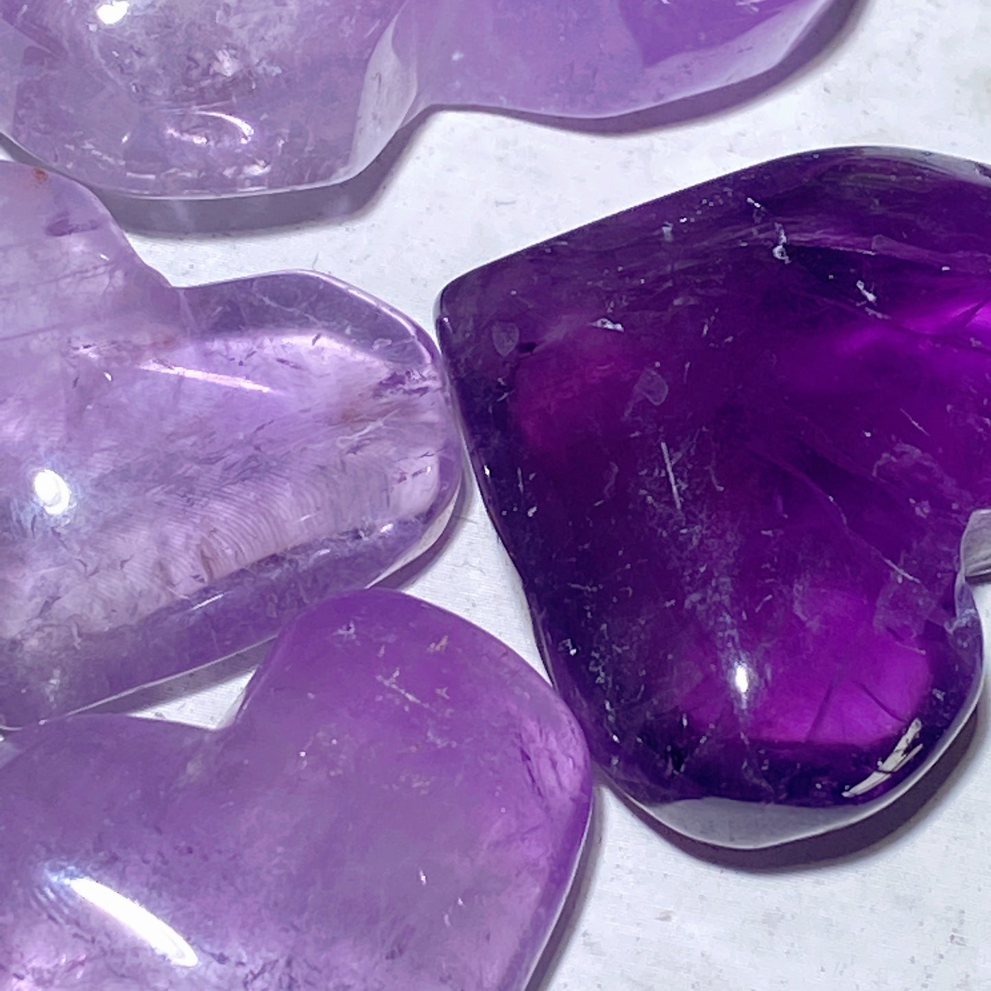 100g Amethyst Heart Carvings Bag Crystal Healing Bulk Wholesale