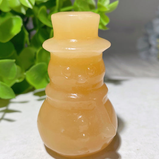 2.3" Mixed Crystal Snowman Carvings for Christmas Crystal Healing Bulk Wholesale