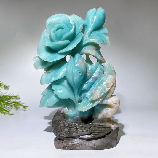 Unique Hand Carved Caribbean Calcite Flower Birds Free Form Crystal Healing Bulk Wholesale