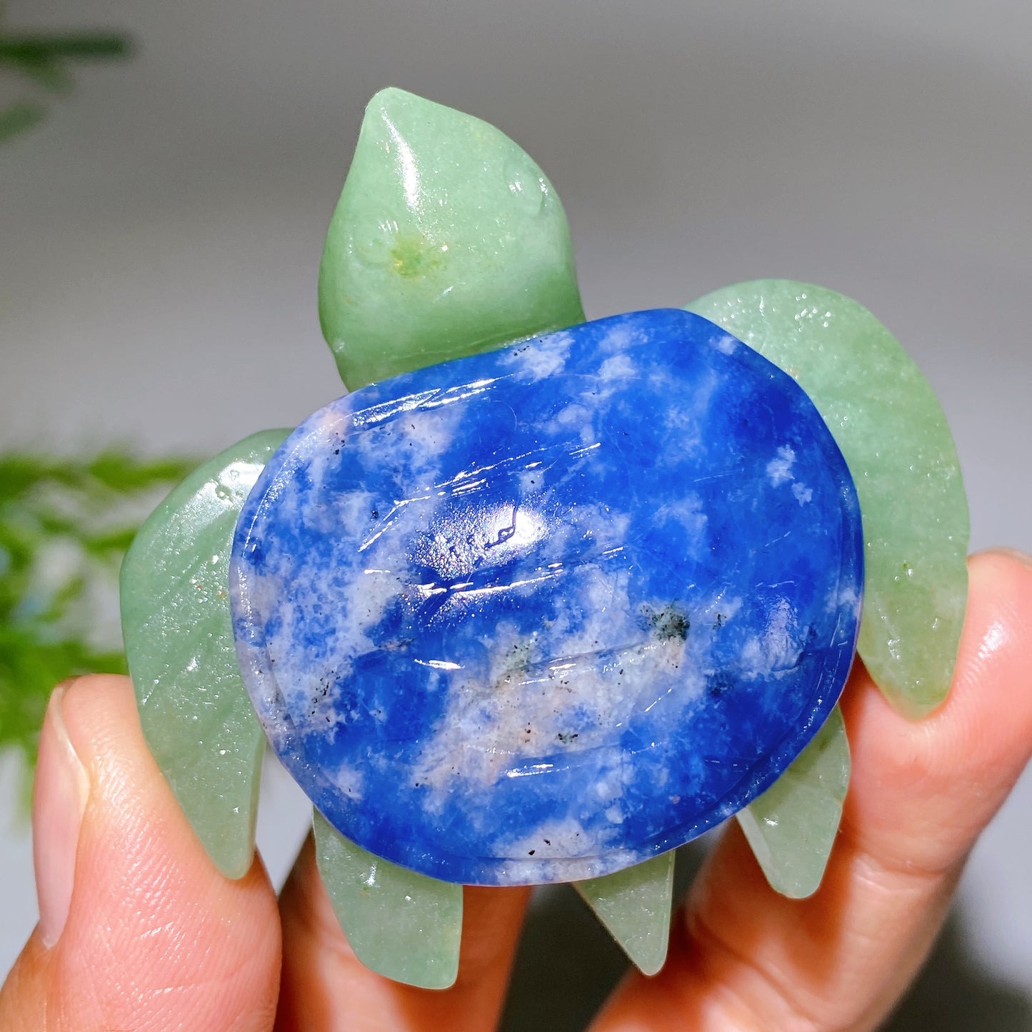2.0"-2.2" Crystal Turtle with Green Aventurine Base Crystal Healing Bulk Wholesale