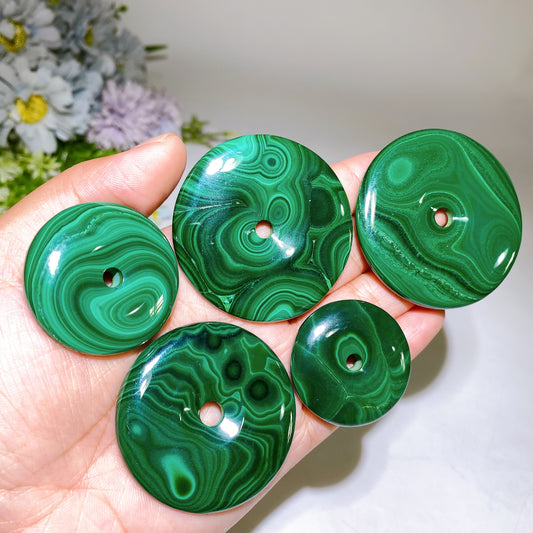 35-55mm Malachite Donut Pendant Crystal Healing Bulk Wholesale