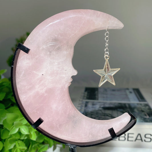 Crystal Moon Face Carvings with Stand Free Form Crystal Healing Bulk Wholesale