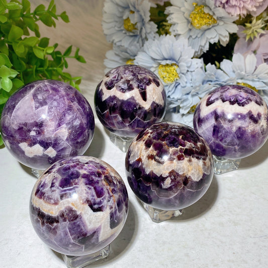 2.0"-2.5" Indonesia Amethyst Sphere Crystal Healing Bulk Wholesale