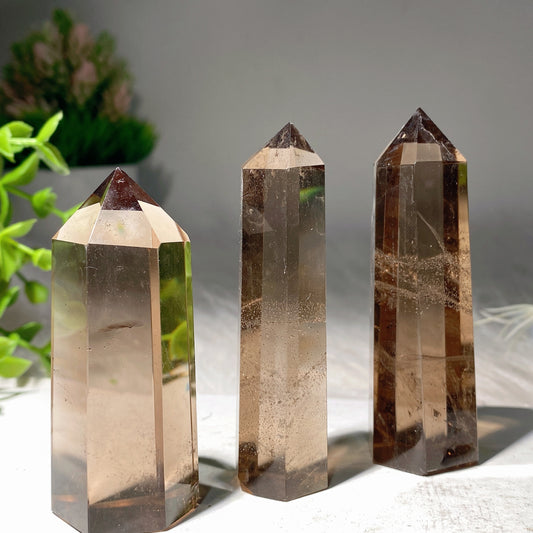 2.5"-3.2" Smokey Quartz Points 200g Crystal Healing Bulk Wholesale