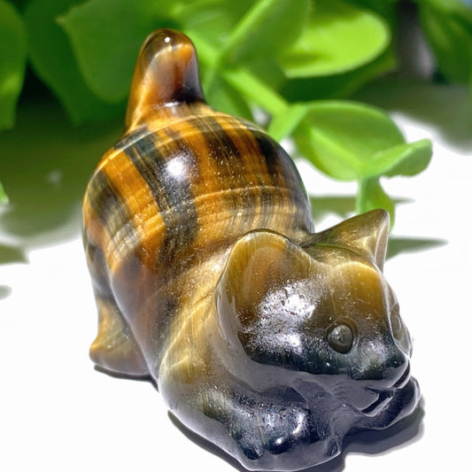 1.2" Mixed Crystal Mini Cat Carvings Crystal Healing Bulk Wholesale