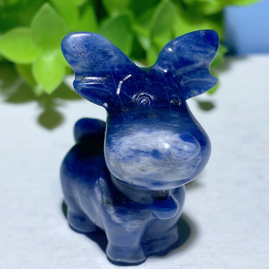 1.6" Mixed Crystal Deer Carvings for Christmas Crystal Healing Bulk Wholesale