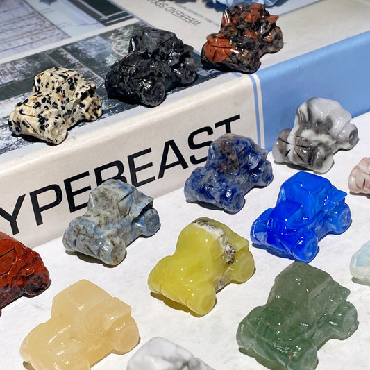 1.1" Mixed Crystal Car Carvings for Christmas Crystal Healing Bulk Wholesale