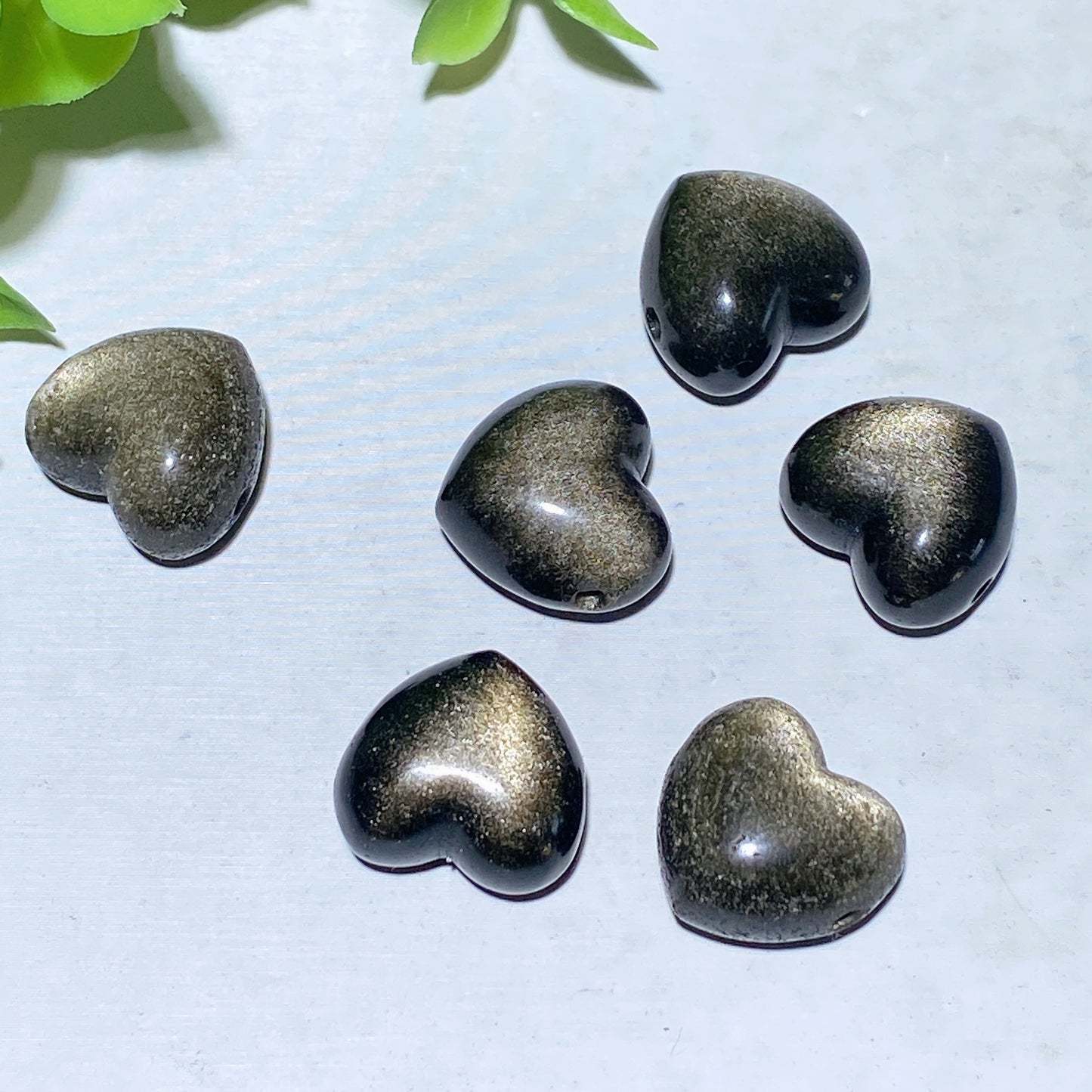 15-20mm Drilled Silver Obsidian Golden Obsidian Surface for DIY Jewelry Crystal Healing Bulk Wholesale