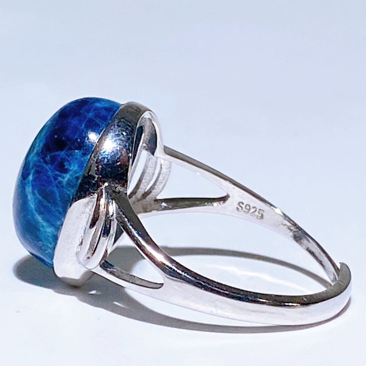 Sterling Silver UV Reactive Hackmanite Ring Crystal Healing Bulk Wholesale