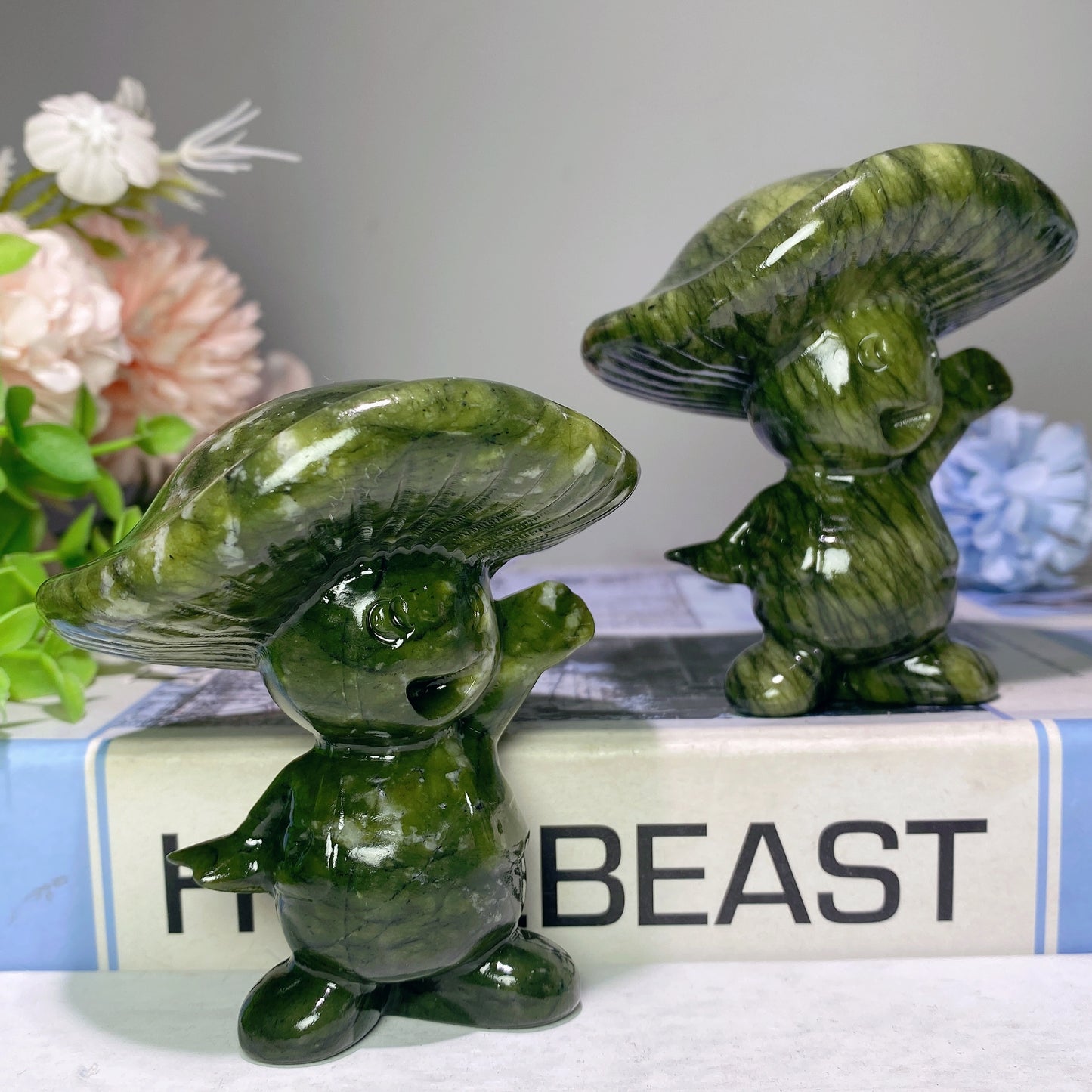 3.0" Serpentine Mushroom Carvings Crystal Healing Bulk Wholesale