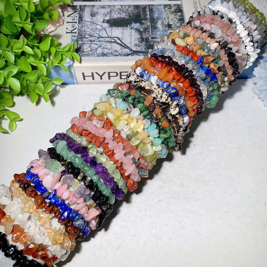 100pcs Mixed Crystal Chips Bracelets Crystal Healing Bulk Wholesale