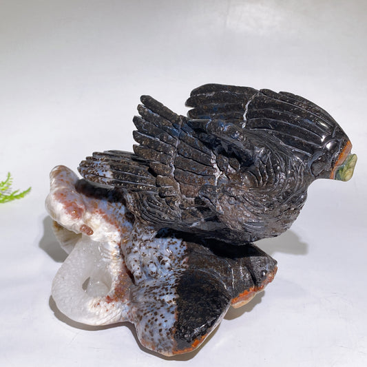Unique Hand Carved Agate Eagle Snake Carving Crystal Healing Bulk Wholesale