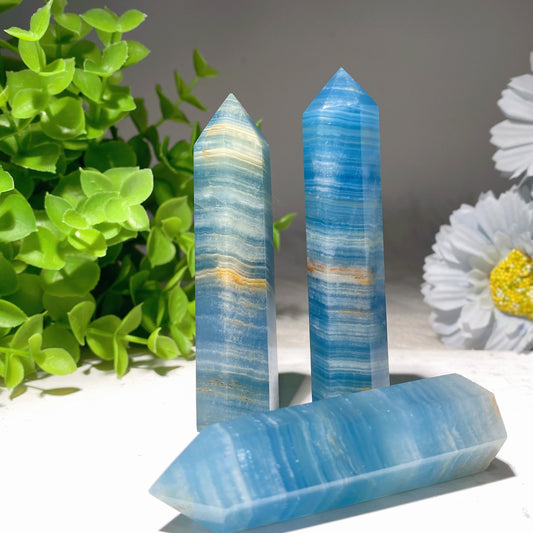 2.3"-4.0" Blue Onyx Points Bag Crystal Healing Bulk Wholesale