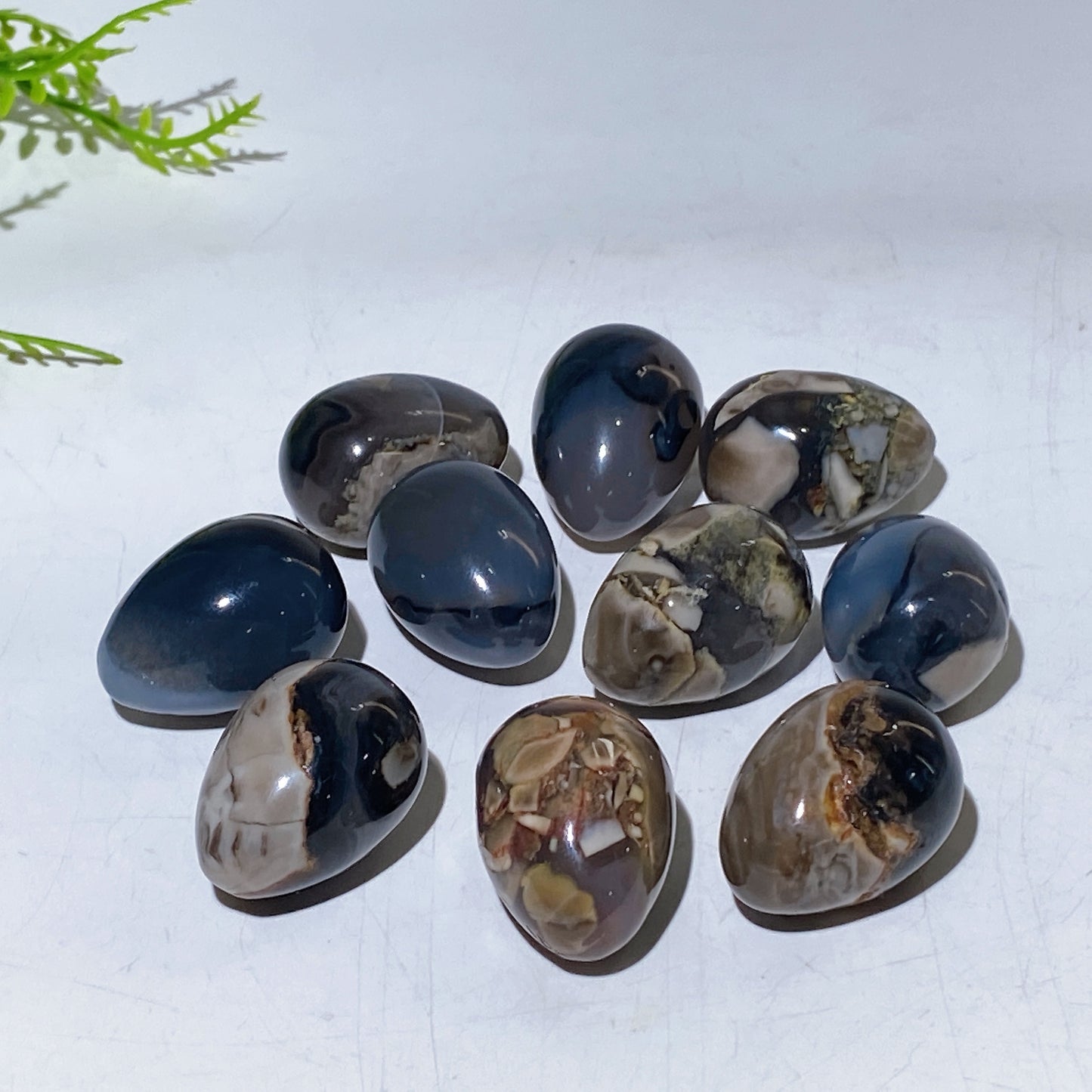 1.2" UV Reactive Volcanic Agate Egg Crystal Healing Bulk Wholesale