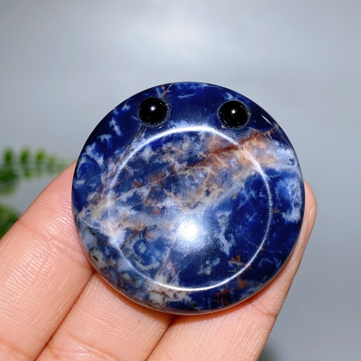 4cm Crystal Round Worry Stone with Eyes Crystal Healing Bulk Wholesale