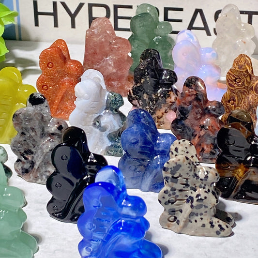 1.2" Mixed Crystal Butterfly Fairy Carvings Crystal Healing Bulk Wholesale