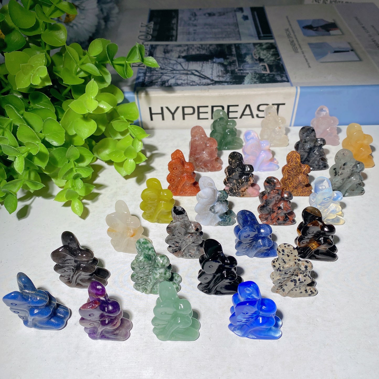 1.2" Mixed Crystal Butterfly Fairy Carvings Crystal Healing Bulk Wholesale
