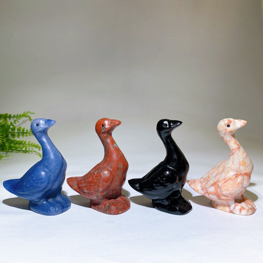 4.0" Nattrual Crystal Goose Carving Healing Bulk Wholesale