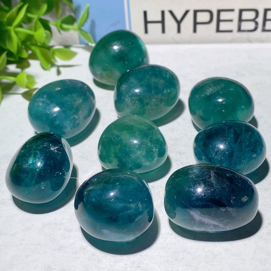 2-3cm Blue Green Fluorite Tumbles Bag Crystal Healing Bulk Wholesale