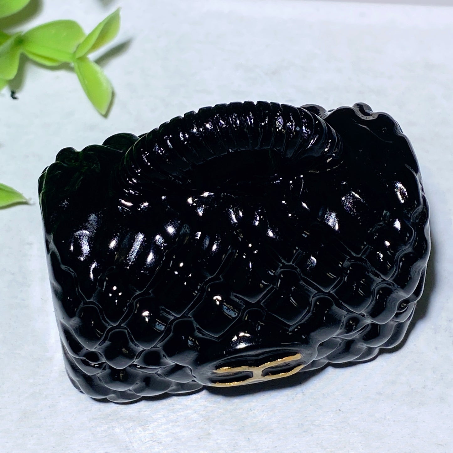 2.2" Black Obsidian Bag Carvings Crystal Healing Bulk Wholesale