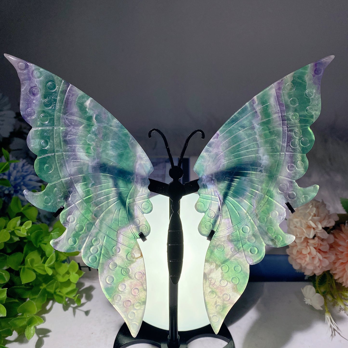 6.0"-9.0" Mixeed Crystal Butterfly Wings with Stand Crystal Healing Bulk Wholesale