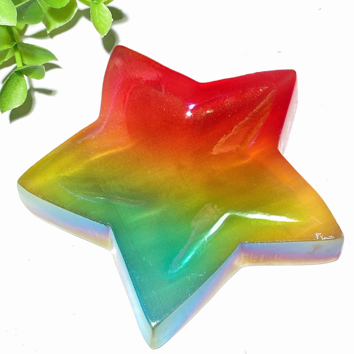 3.2"-3.8" Aura Colorful Selenite Shape Bowl Crystal Healing Bulk Wholesale