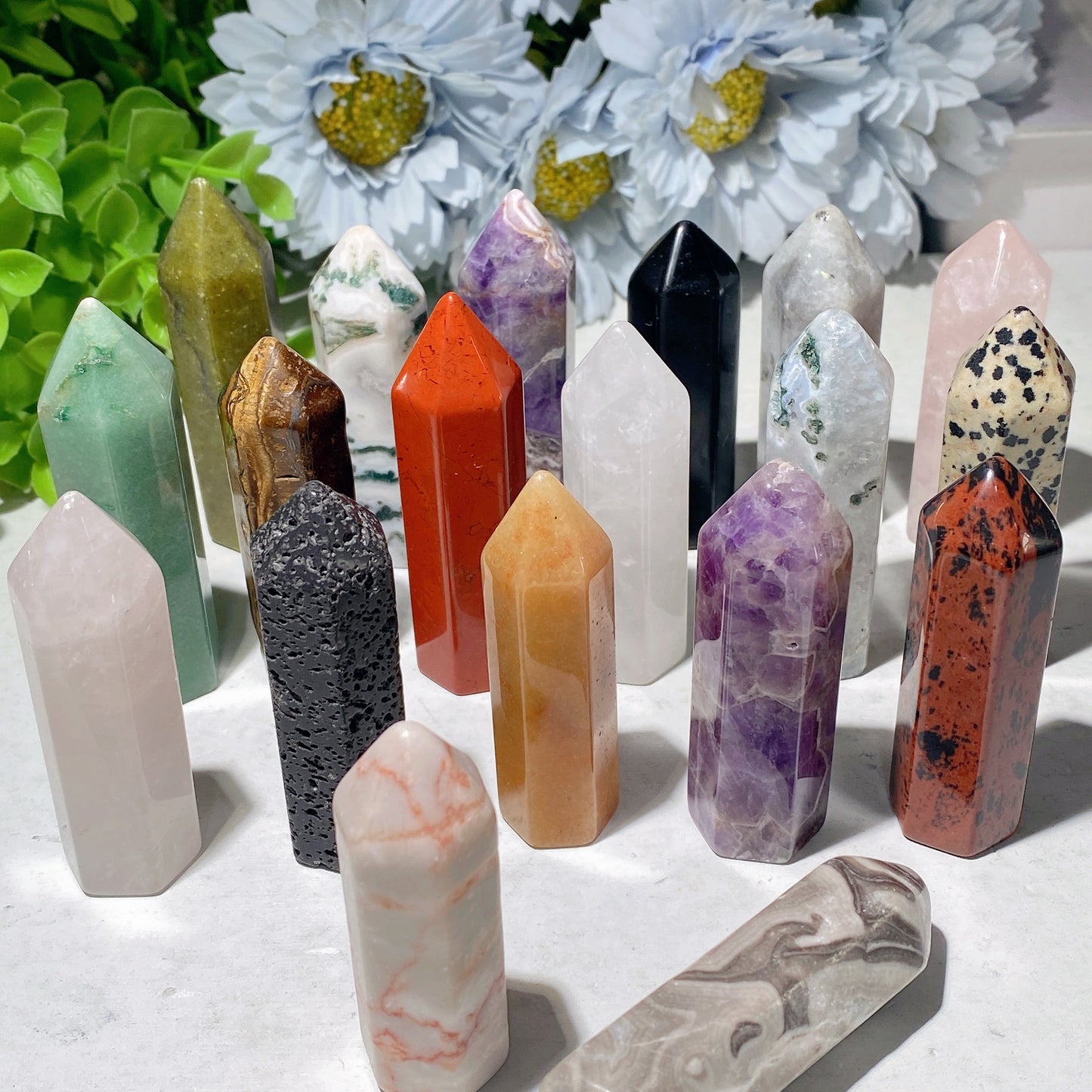 2.1"-2.5" Mixed Crystal Points Bag Crystal Healing Bulk Wholesale