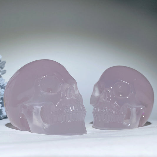 3.8" UV Reactive Resin Skull Carvings Crystal Healing Bulk Wholesale