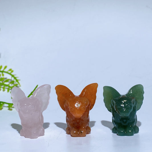 1.2" Natural Carystal Gargoyle Carving Crystal Healing Bulk Wholesale