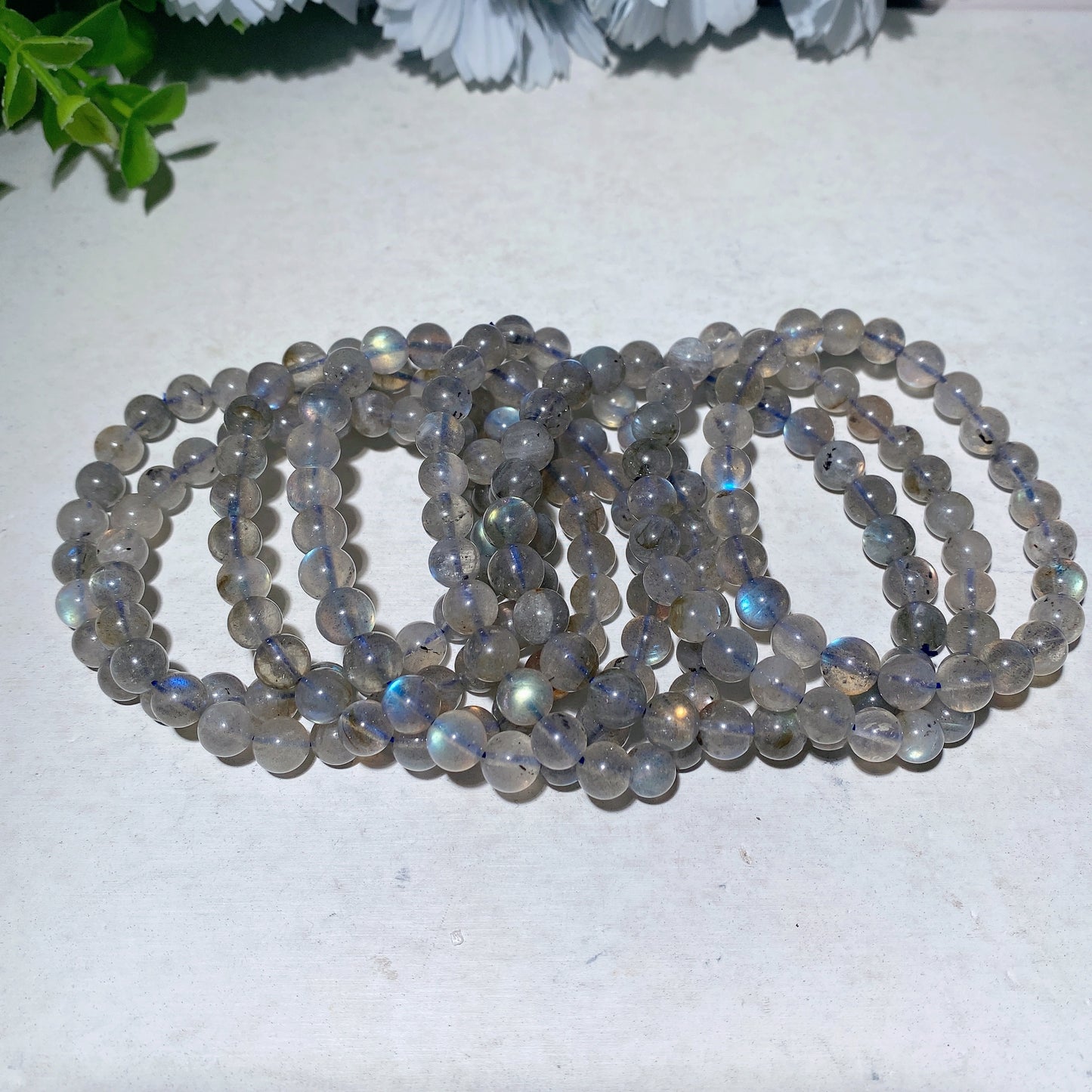 7-7.5mm Labradorite Bracelet Crystal Healing Bulk Wholesale